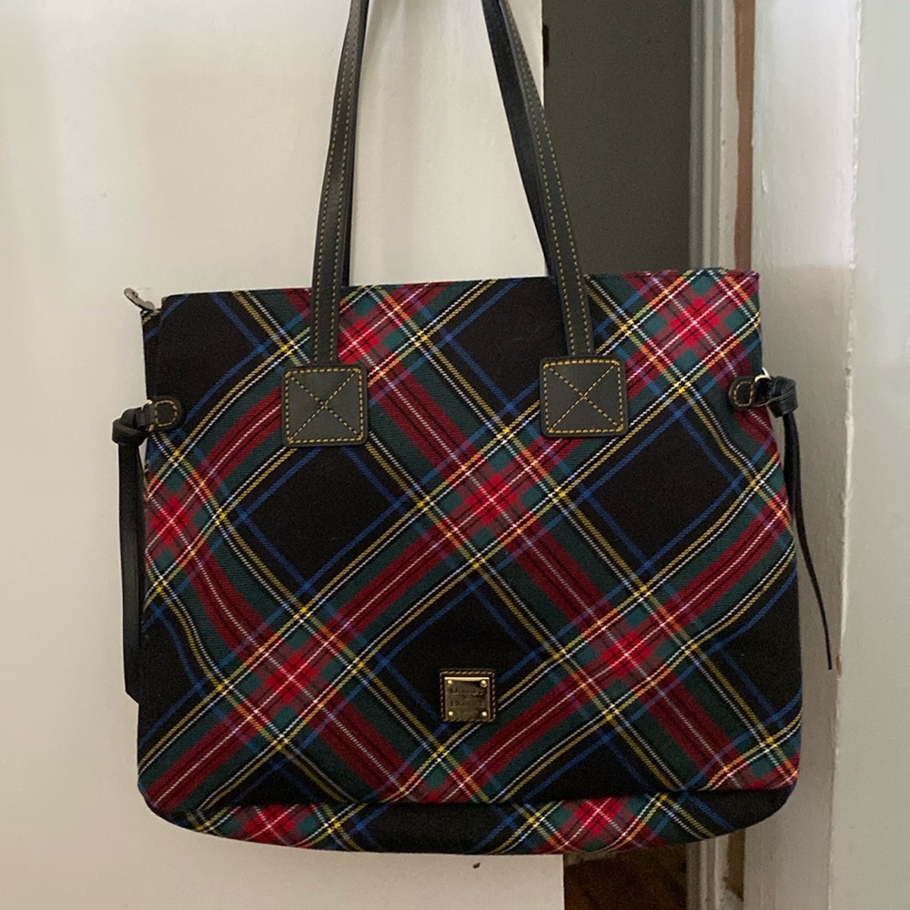 DOONEY and BOURKE Tartan Plaid VICTORIA Large Tote Bag
